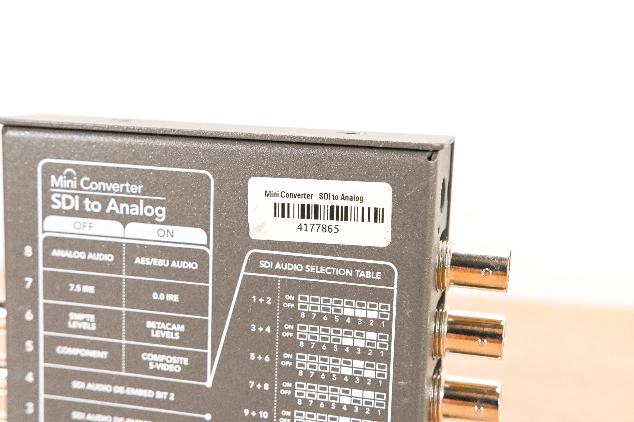 Blackmagic Design Mini Converter SDI to Analog (NO POWER SUPPLY)