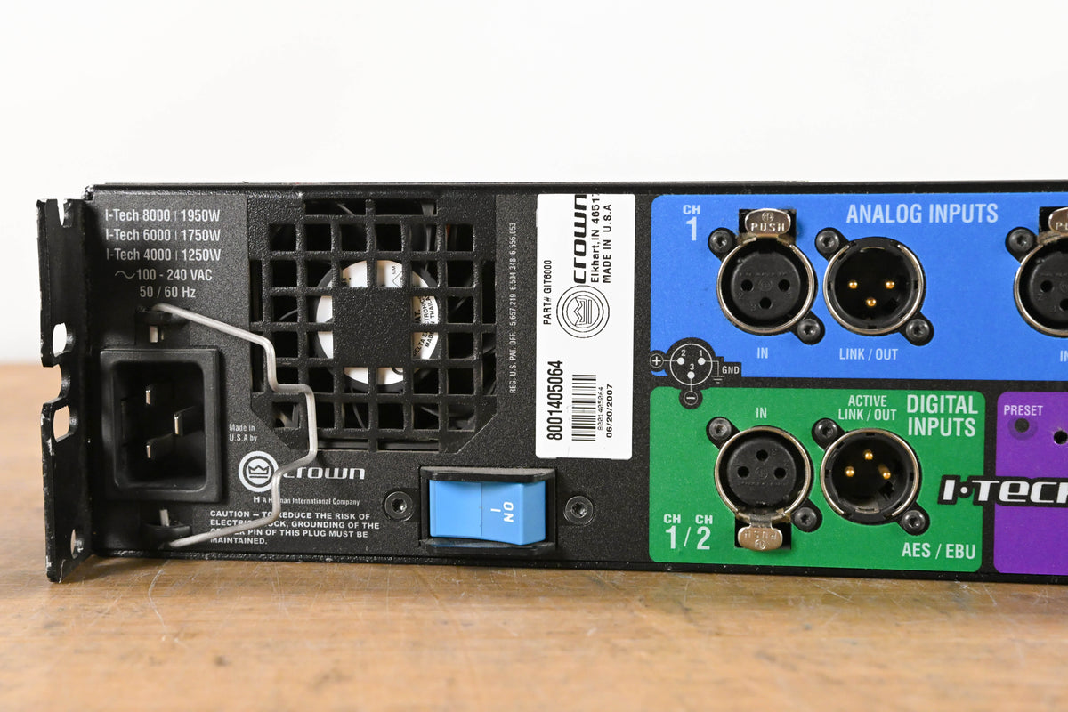 Crown I-Tech 6000 2-Channel Power Amplifier
