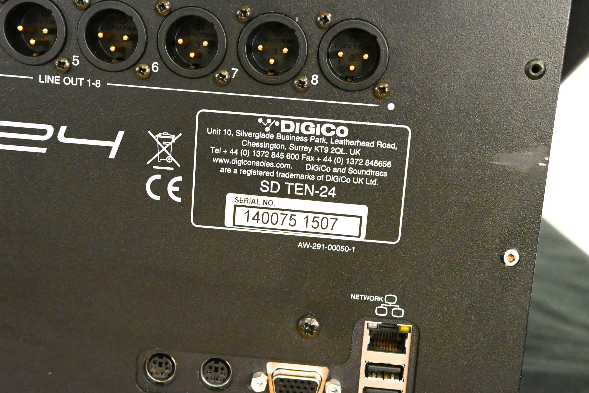 DiGiCo SD10-24 Digital Mixing Console w/ ST Optical