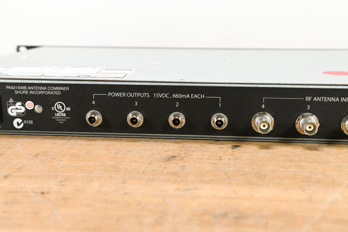 Shure PA421SWB 4-Port Antenna Combiner - 470-952 MHz