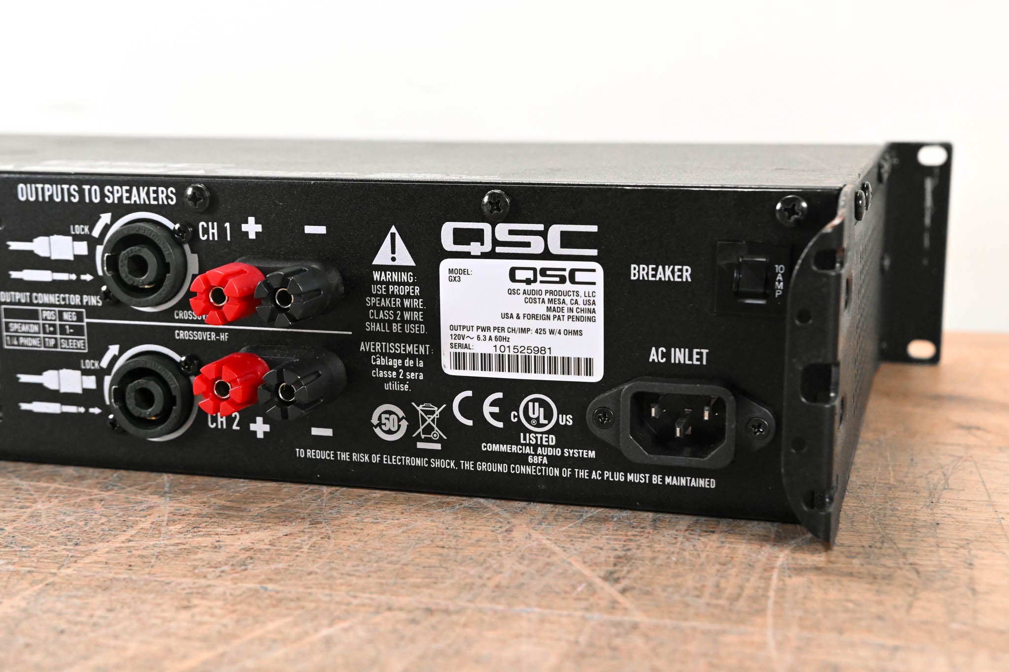 QSC GX3 300W 2-Channel Power Amplifier