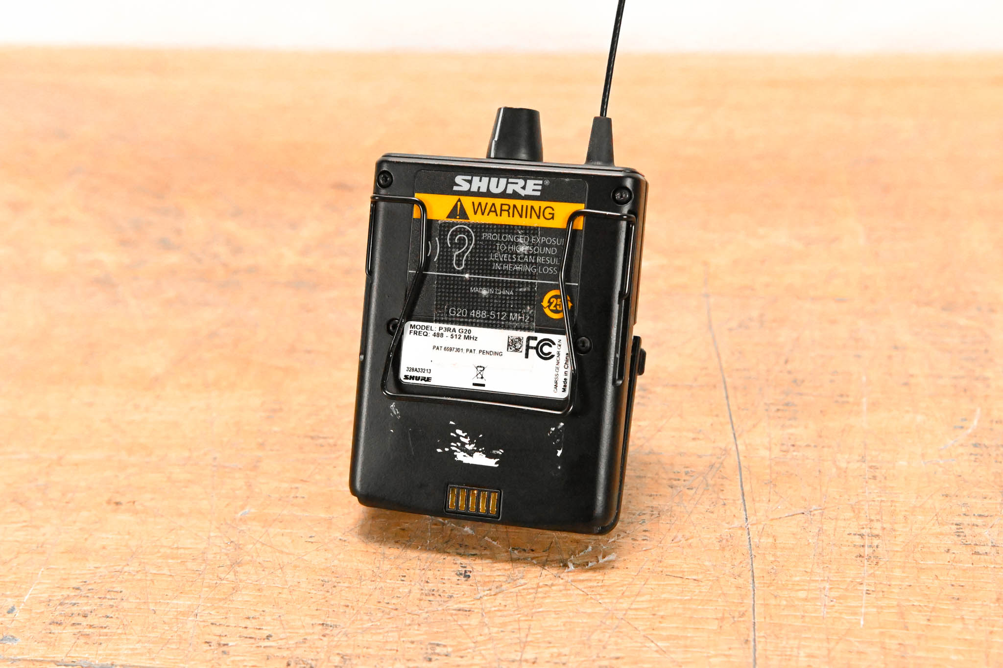 Shure P3RA Wireless Bodypack Receiver for PSM300 - G20 Band: 488-512 MHz