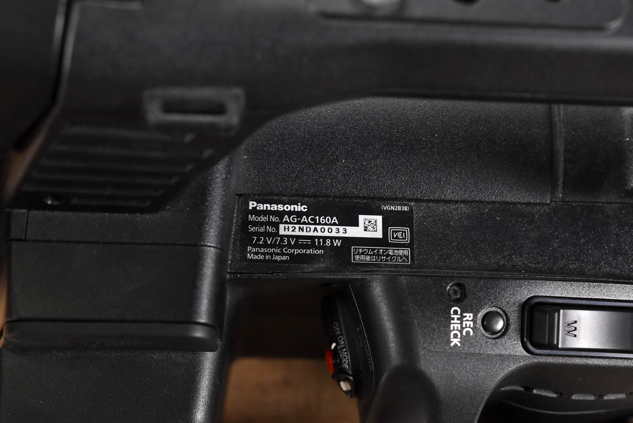 Panasonic AG-AC160A AVCCAM HD Handheld Camcorder CG00X6K