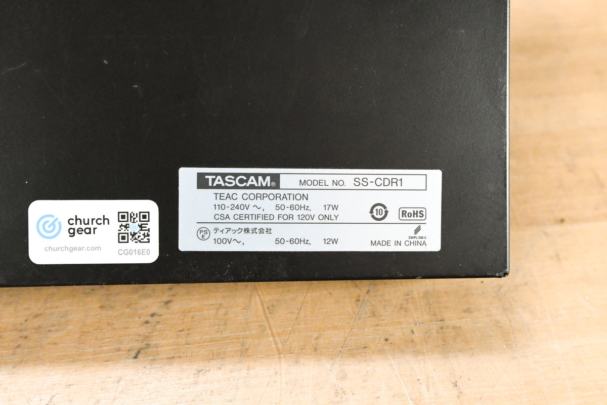 TASCAM SS-CDR1 Rackmount Compact Flash/CD Recorder