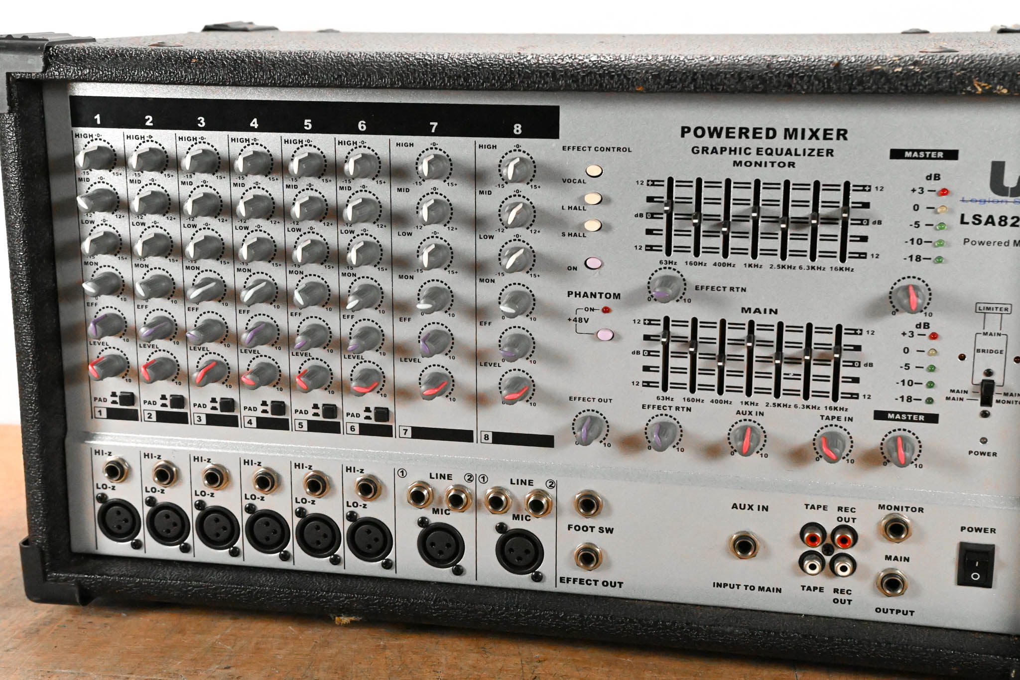 Legion Sound LSA8200 8-Channel Powered Mixer