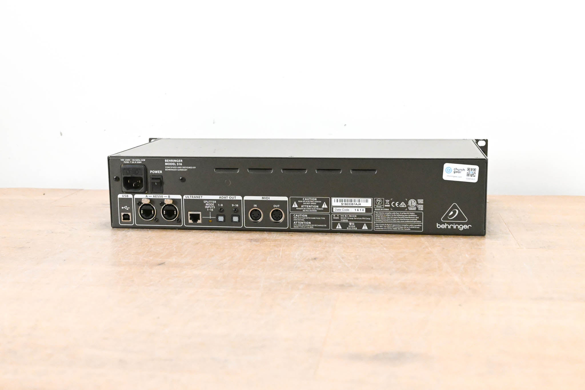 Behringer S16 16 x 8 Digital Stage Box