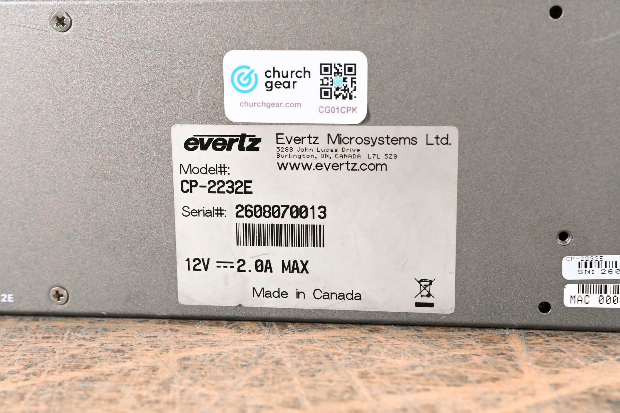 Evertz CP-2232E 2RU Advanced System Control Panel with 32 LCD Buttons