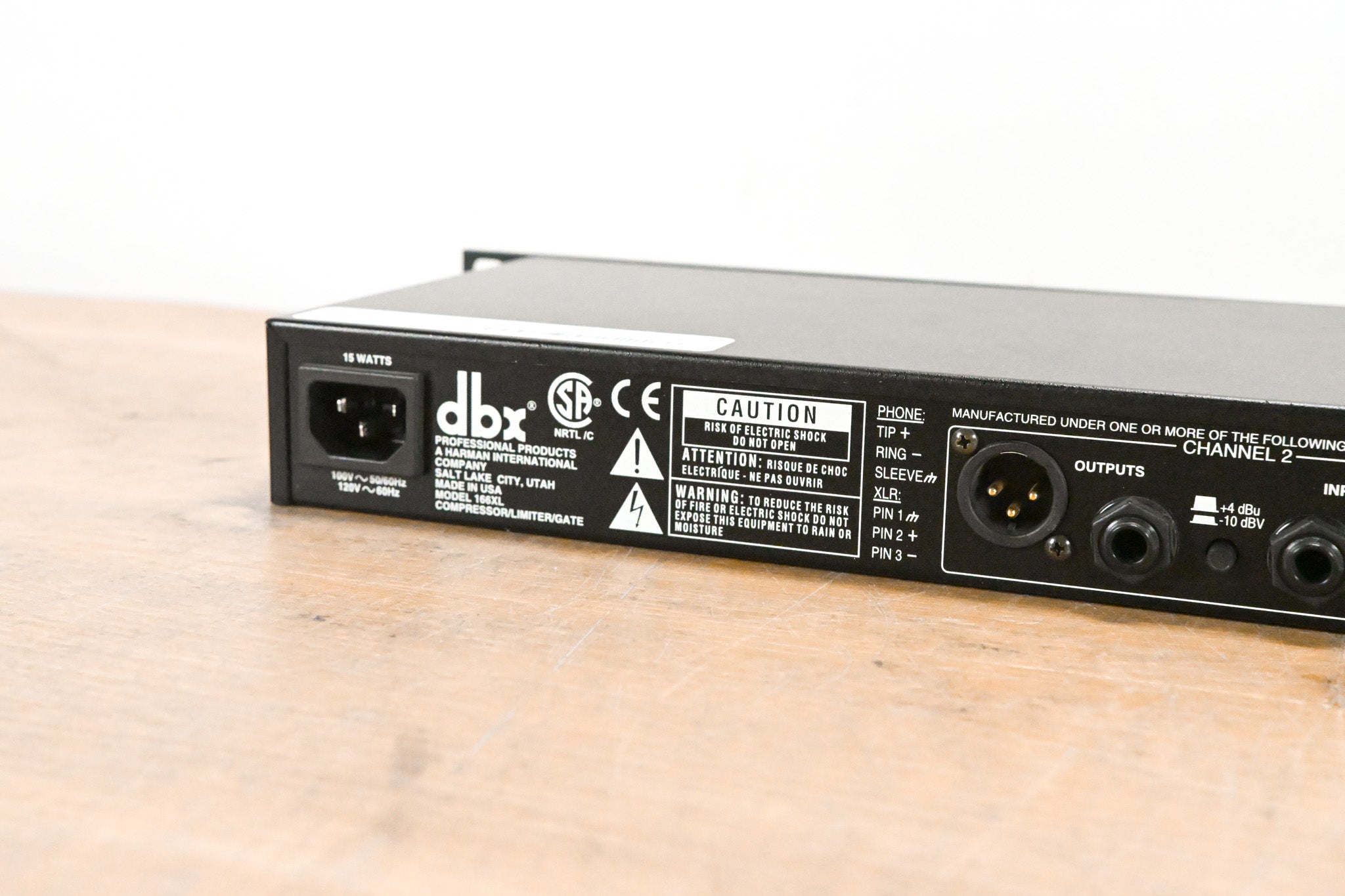 dbx 166XL 2-Channel Compressor/Limiter/Gate