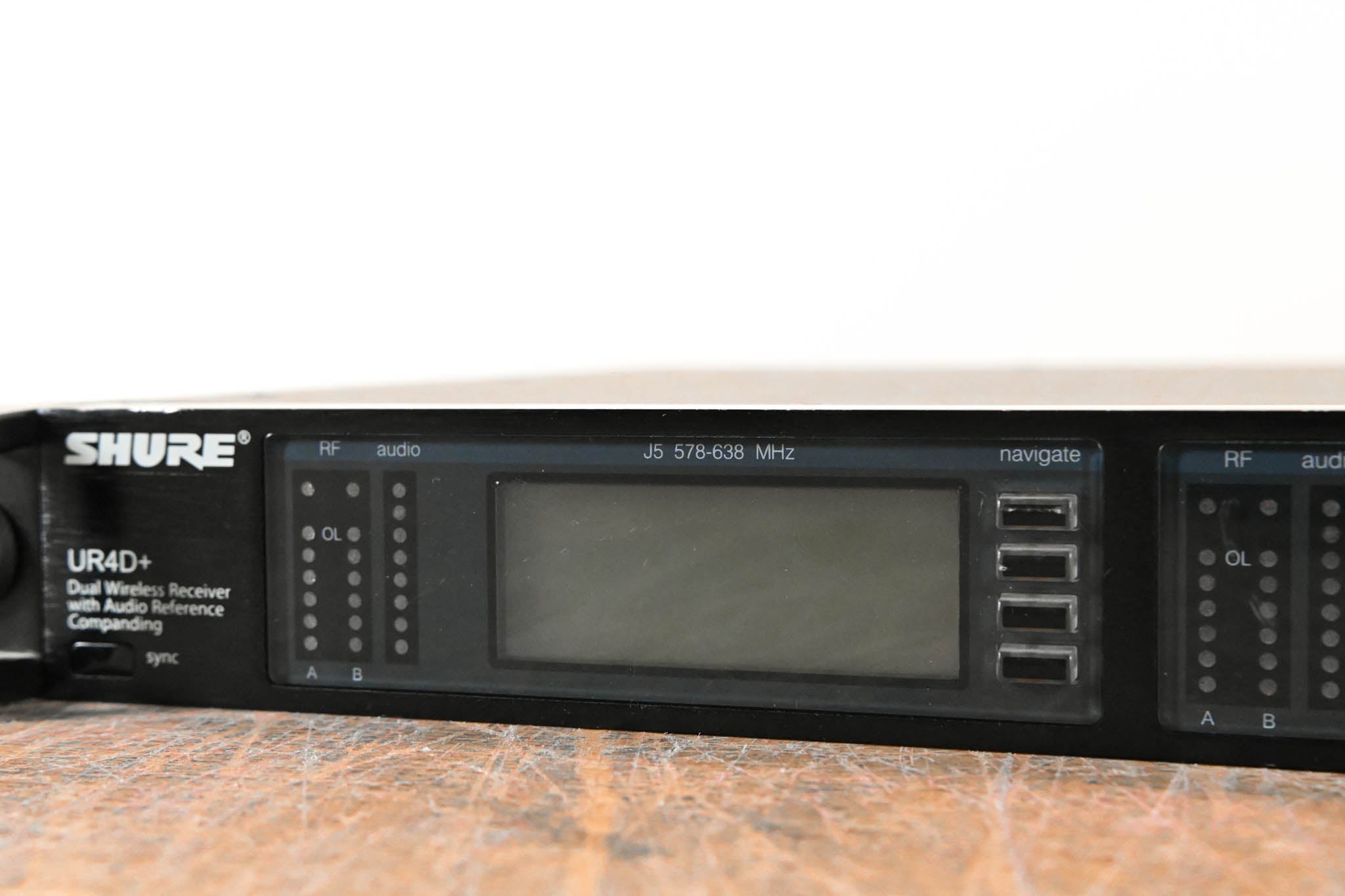 Shure UR4D+ Dual-Channel Wireless Receiver - J5 Band: 578-638 MHz