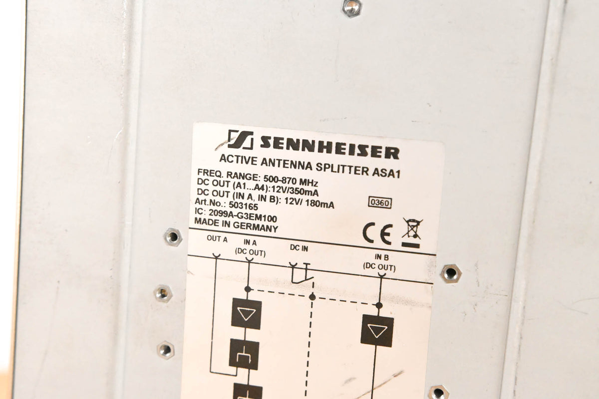 Sennheiser ASA 1 Active Antenna Splitter - 500-870 MHz (NO POWER SUPPLY)