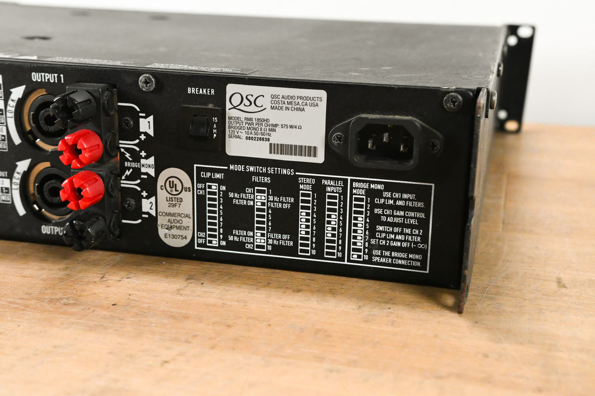 QSC RMX1850HD 2-Channel Power Amplifier
