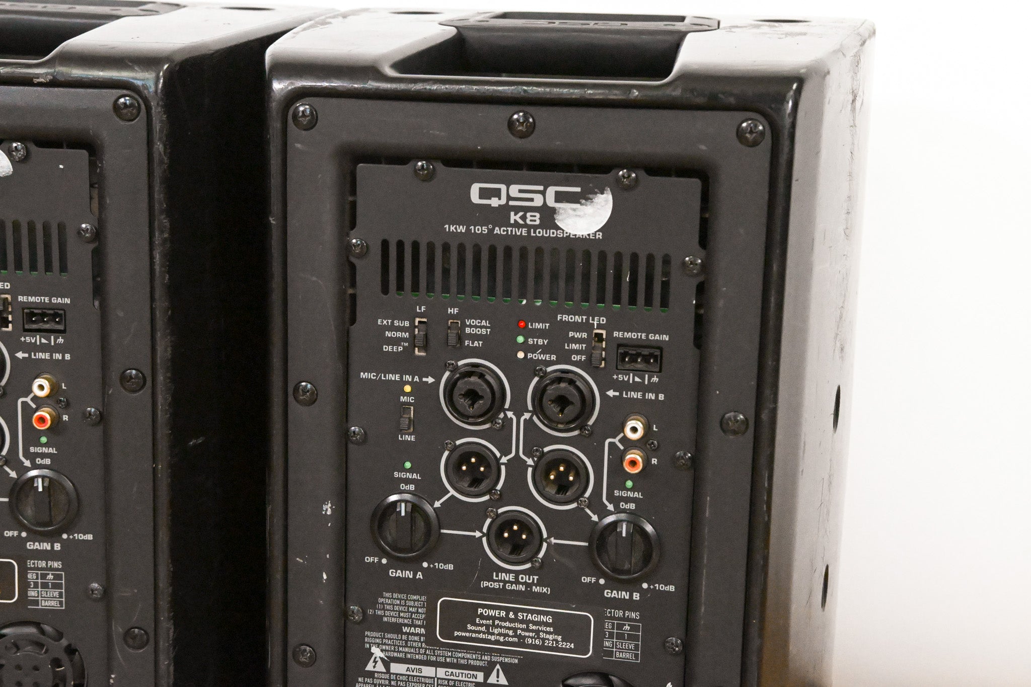 QSC K8 8" Two-Way 1000 Watt Powered Portable Loudspeaker (PAIR)