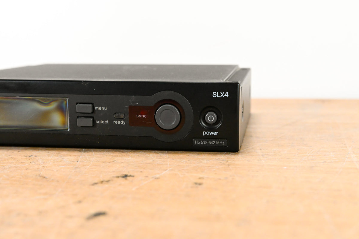 Shure SLX4 Wireless Receiver - H5 Band: 518-542 MHz (NO POWER SUPPLY)