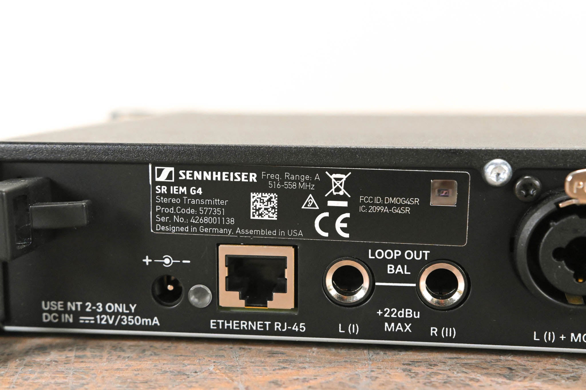 Sennheiser SR IEM G4 Wireless IEM Transmitter 516-558MHz NO POWER SUPPLY