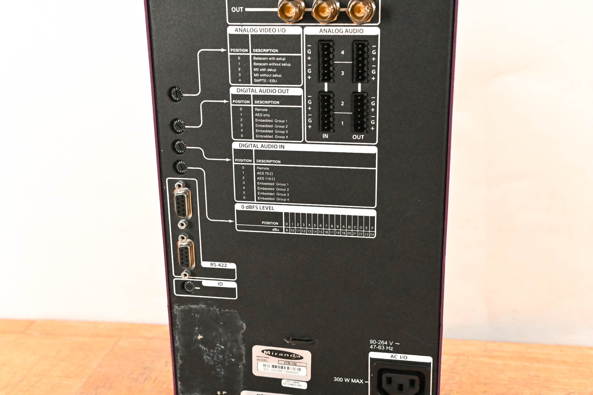 Miranda VTR-100 Analog to Digital Bi-Directional Media Converter