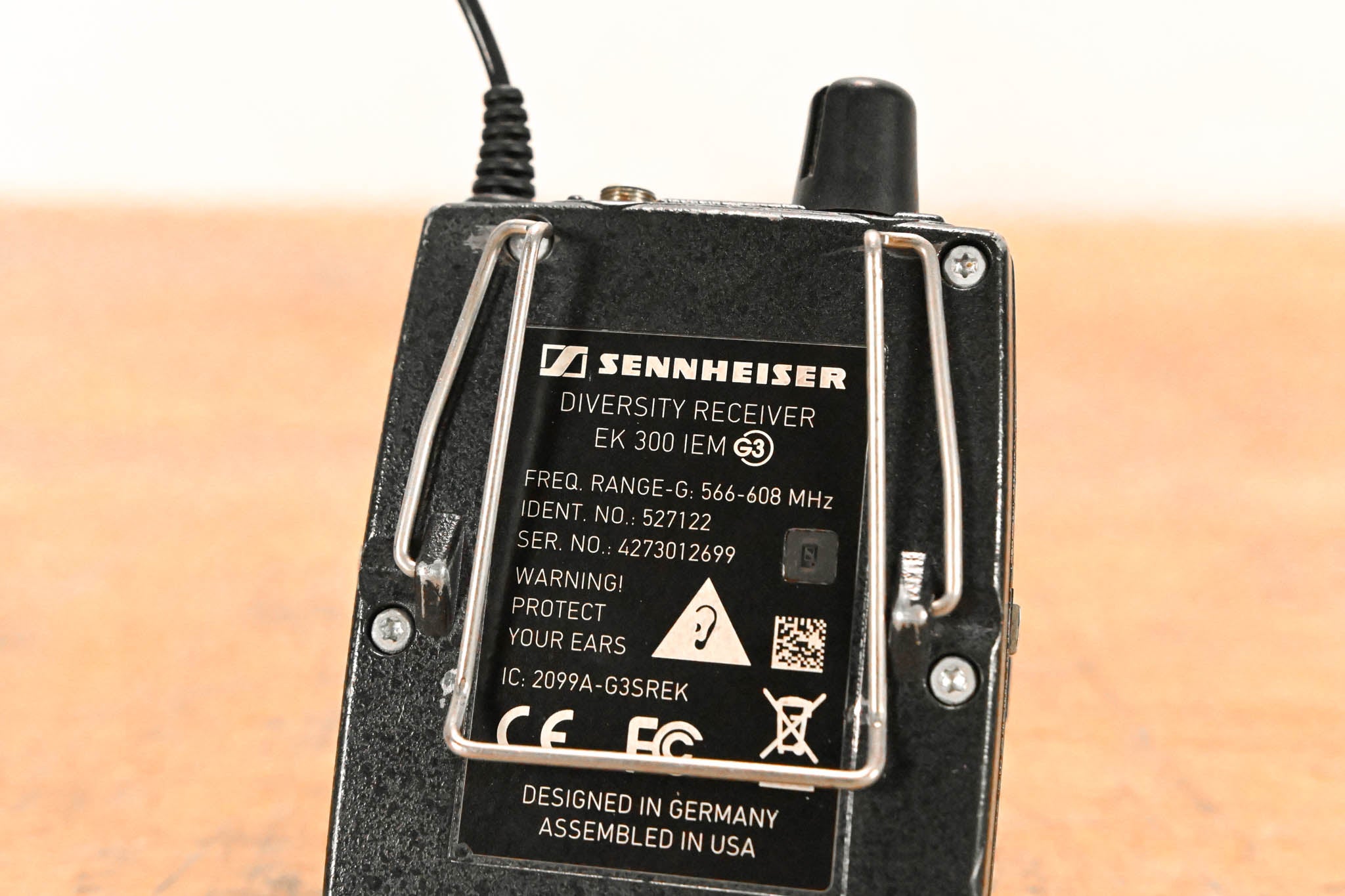 Sennheiser EK 300 IEM G3 Wireless Bodypack Receiver G Range: 566-608 MHz