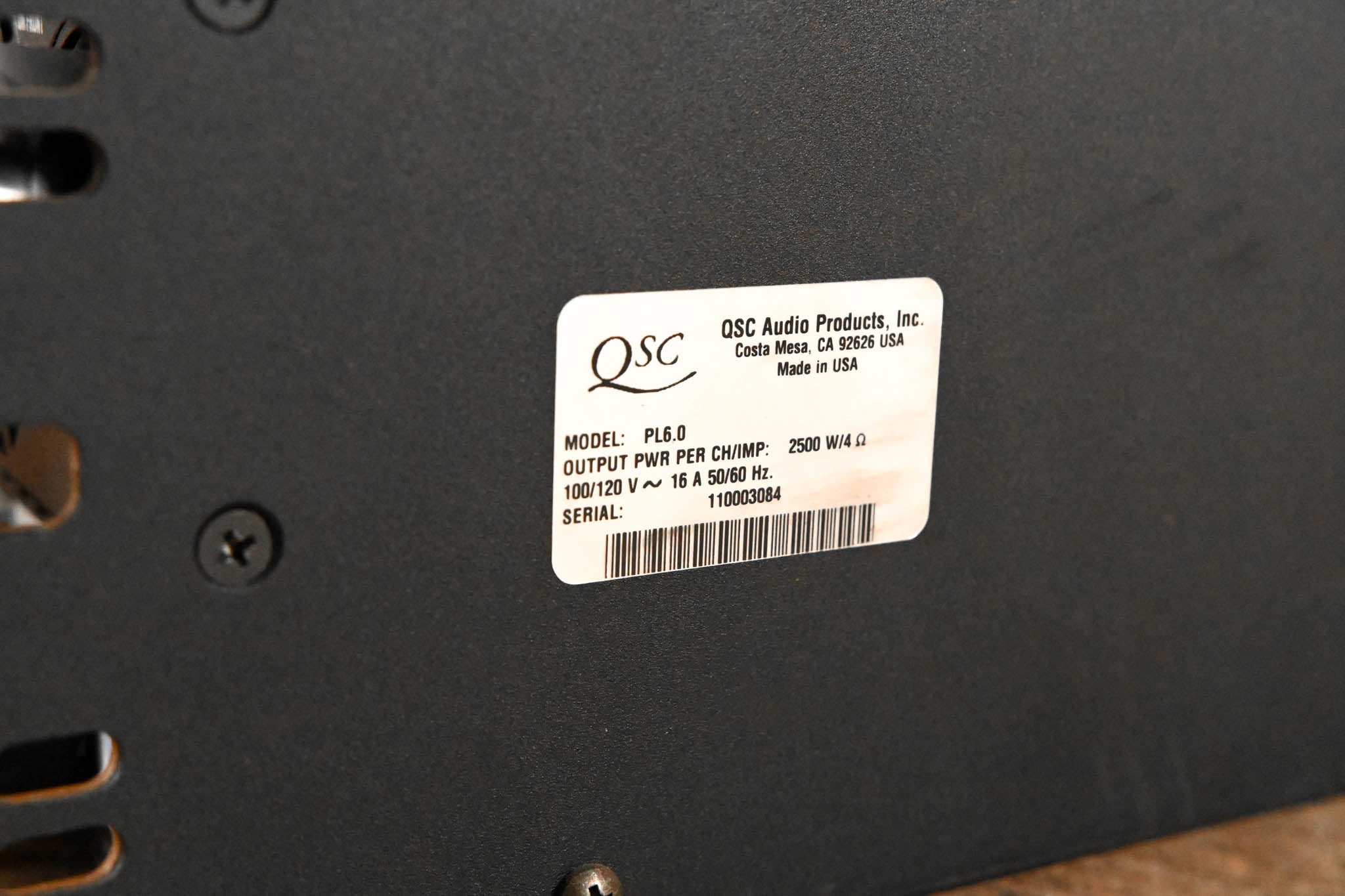 QSC PowerLight 6.0 2-Channel Power Amplifier