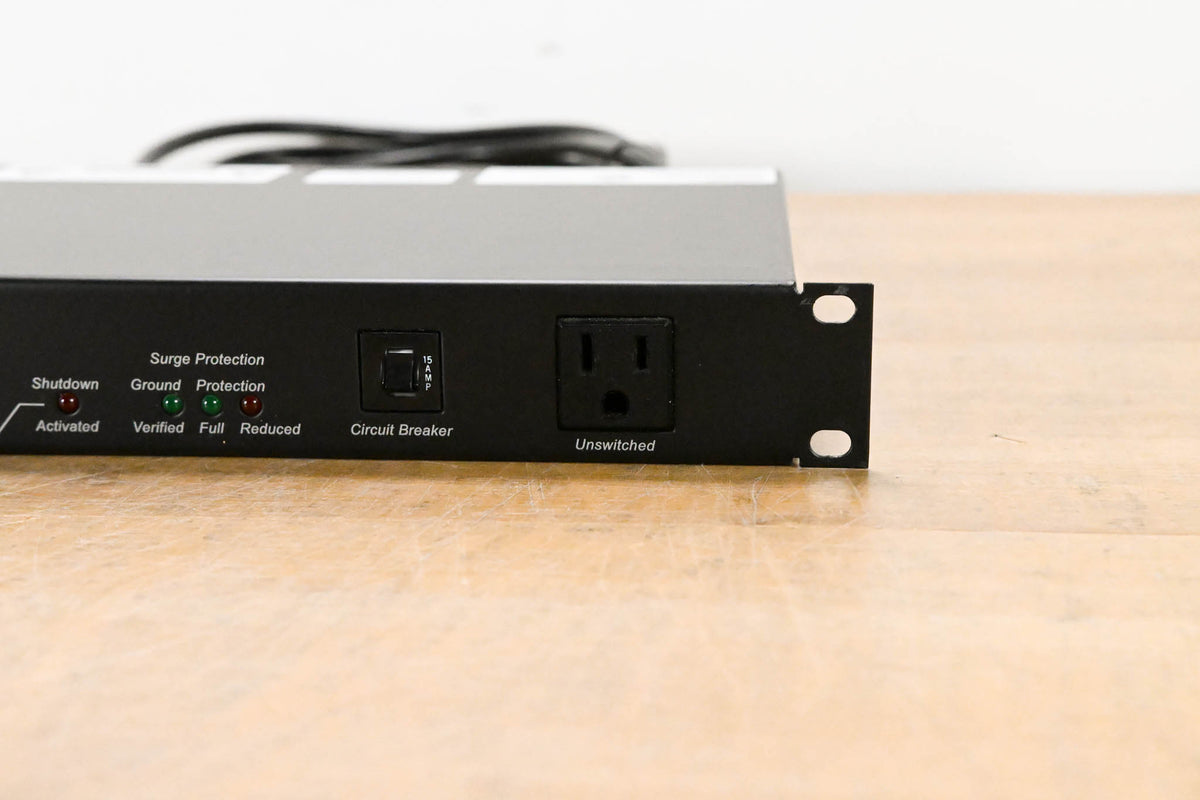 Lowell ACSPR-RPC1-1509 15A 9-Outlet 1RU Power Panel w/ Surge Protection