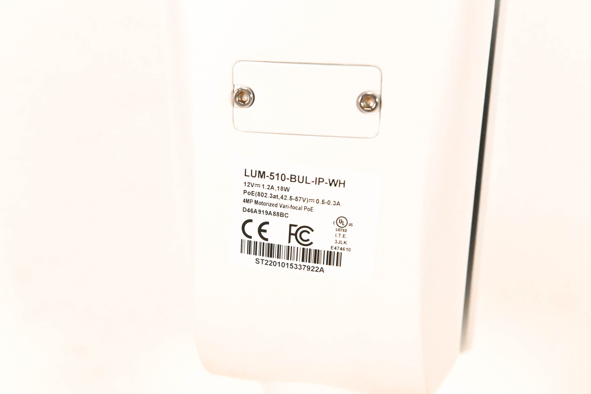 Luma Surveillance LUM-510-BUL-IP-WH White Bullet Camera