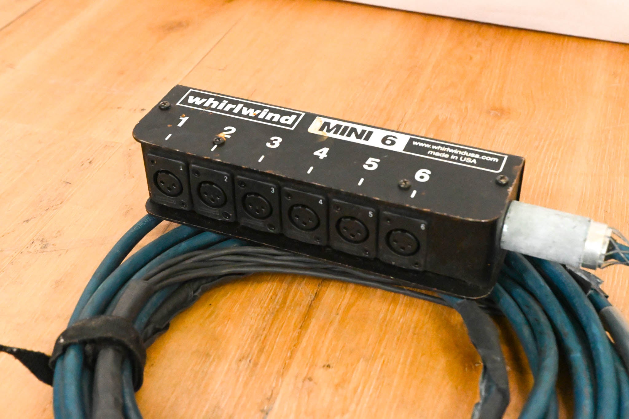 Whirlwind MS-6-M-NR-025 Mini 6 6-Channel Low-Profile Drop Snake - 25 ft