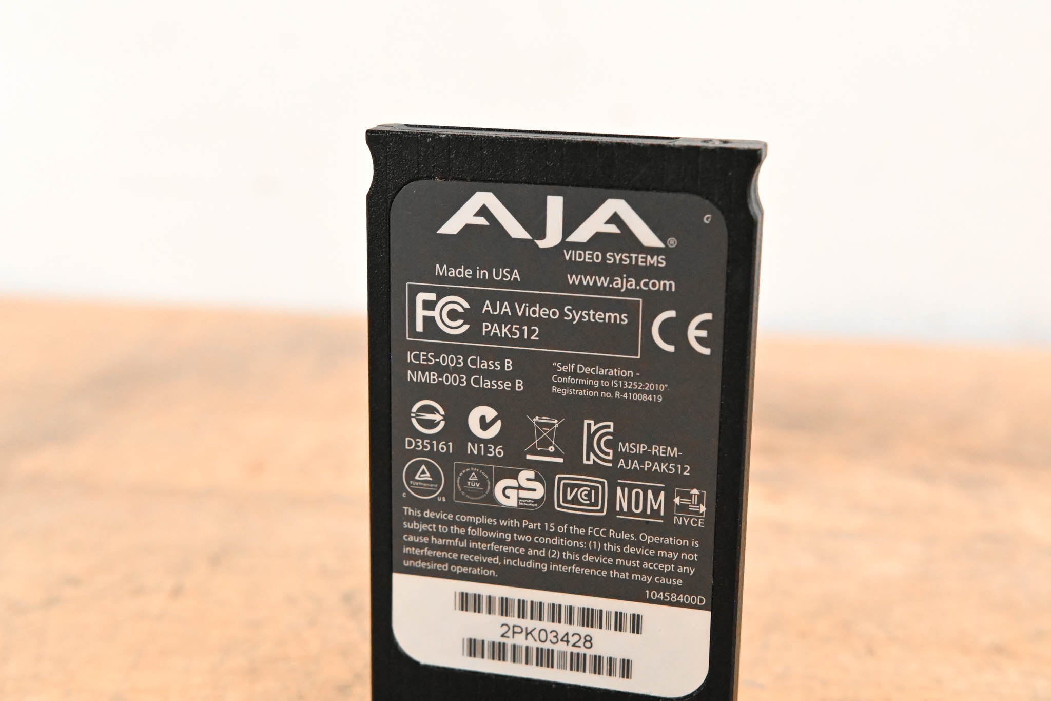 AJA PAK512 SSD Module for Ki Pro Systems