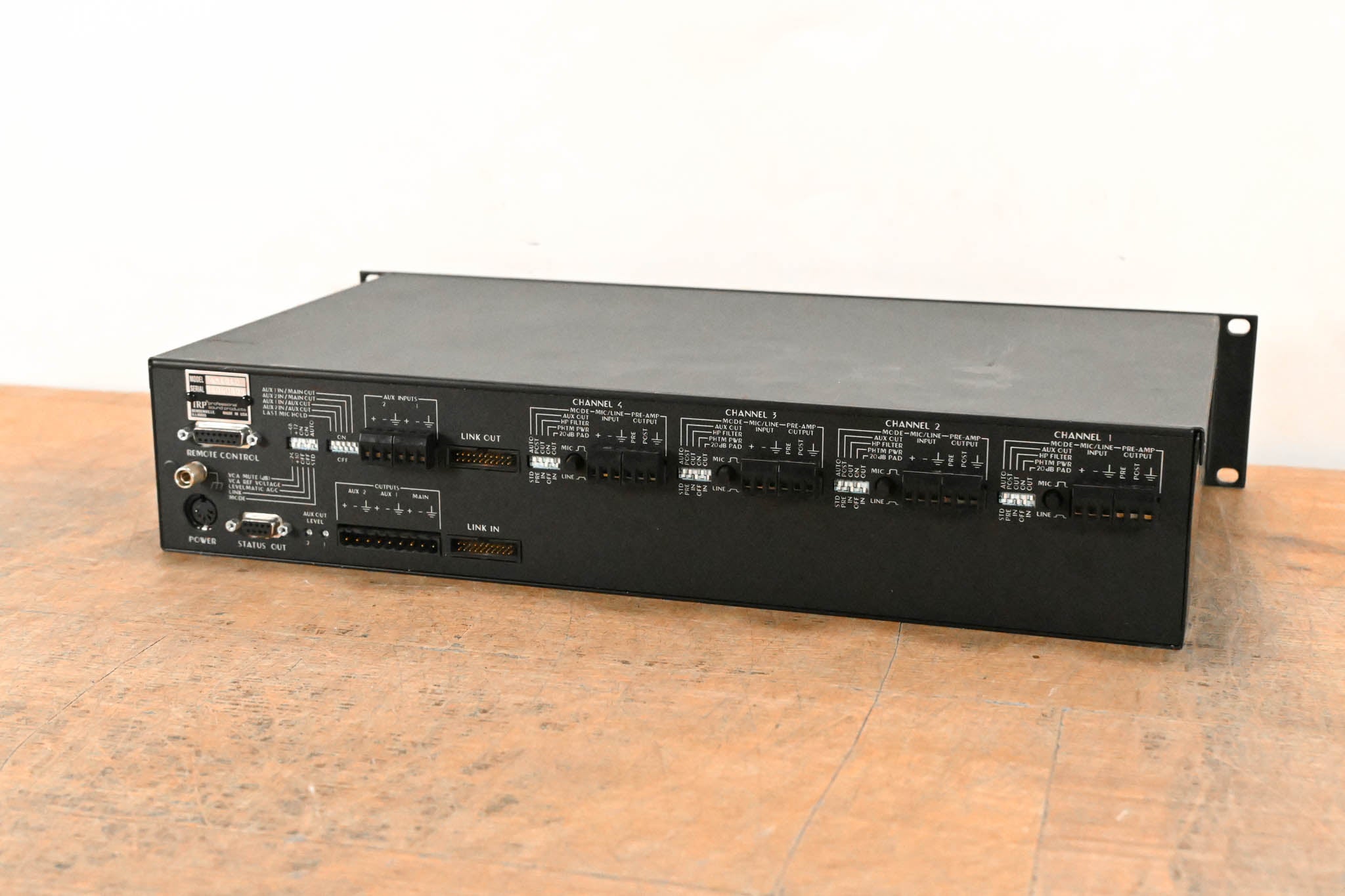 IRP AM4040 4-Channel Rackmount Mixer (NO POWER SUPPLY)