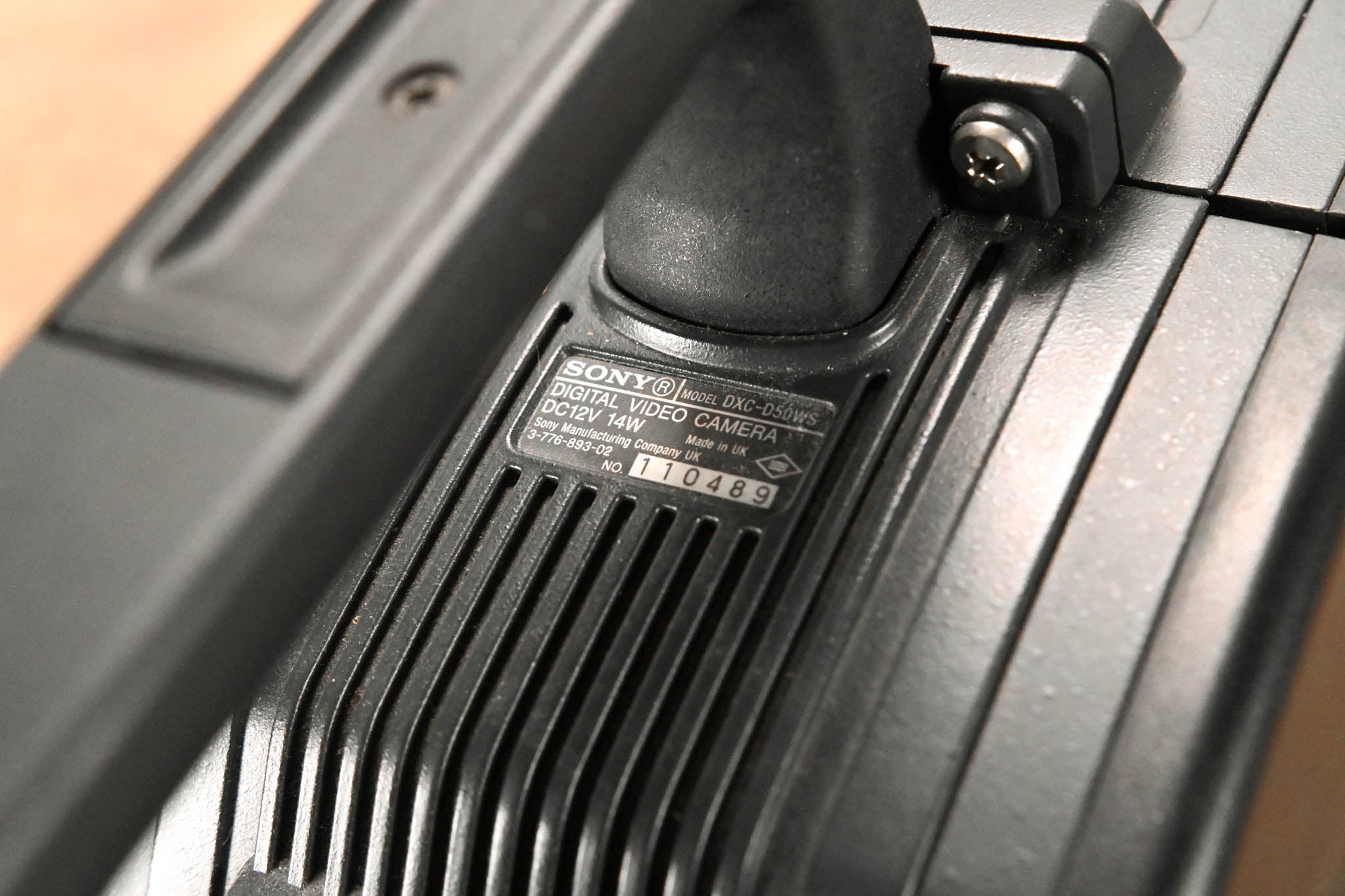 Sony DXC-D50WS Broadcast Camera Body with CA-TX50 Camera Adapter