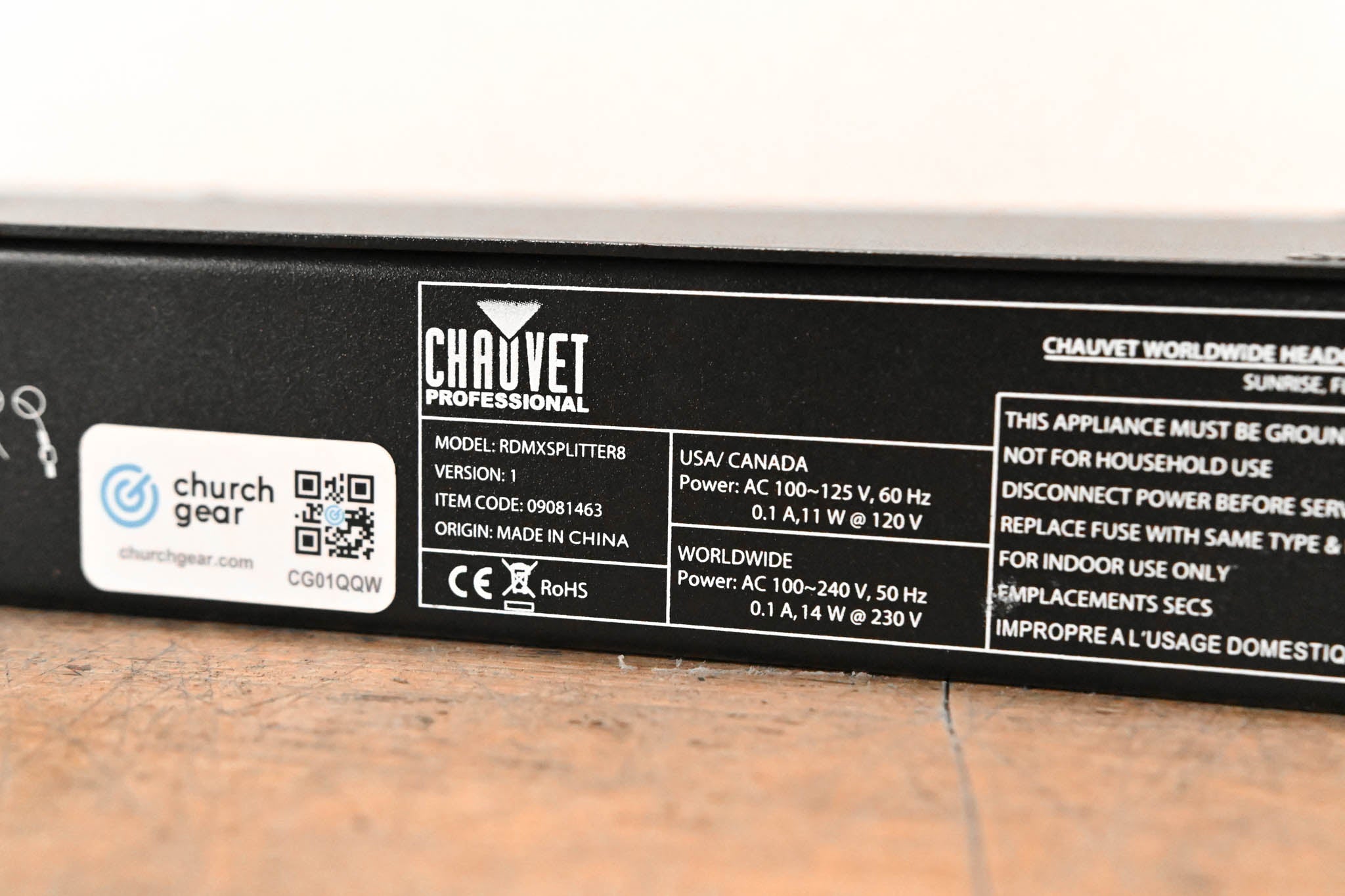 Chauvet RDMX Splitter 8 DMX / RDM Opto-Splitter