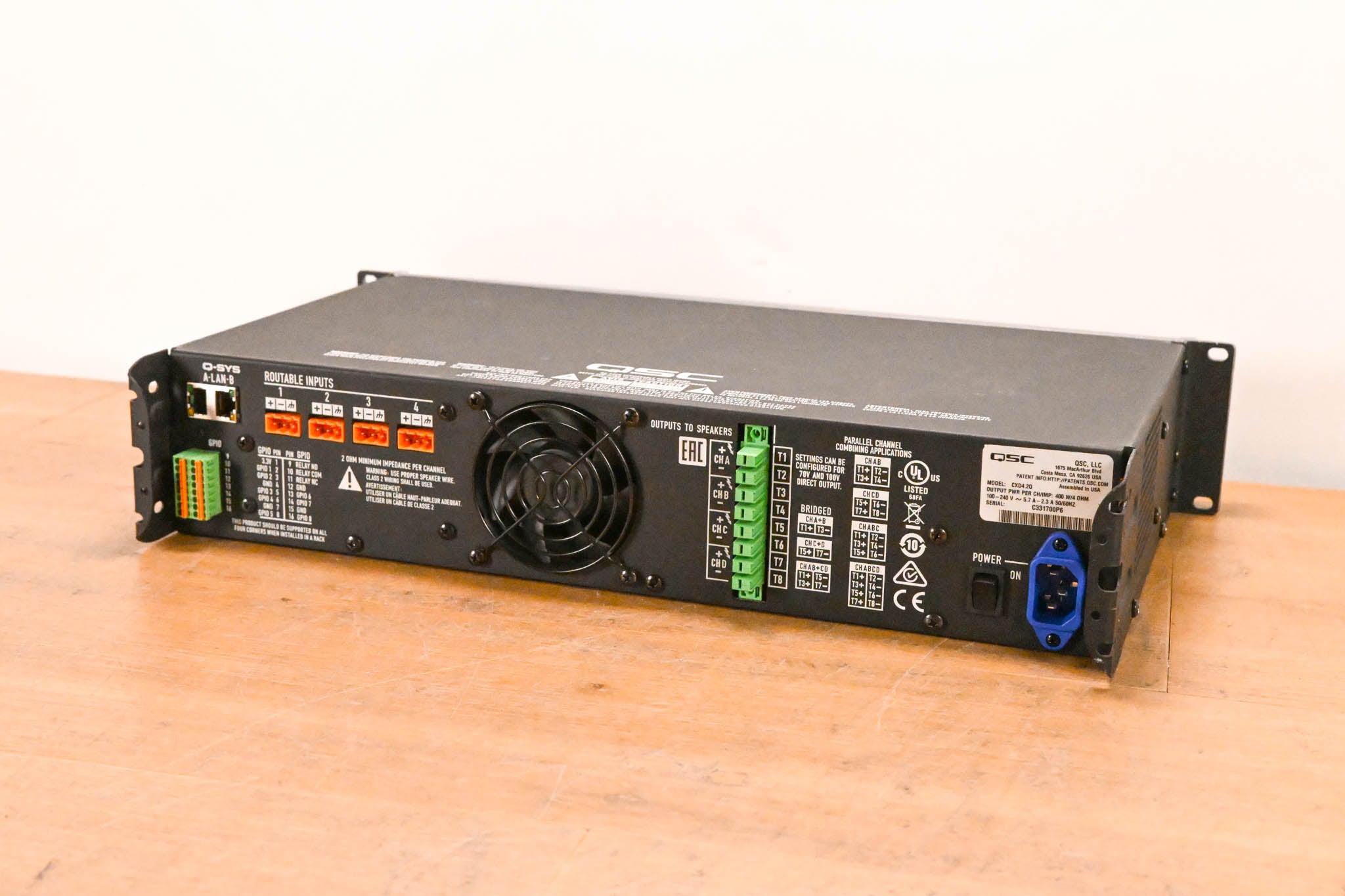 QSC CXD4.2Q 4-Channel, 2000W Network Amplifier