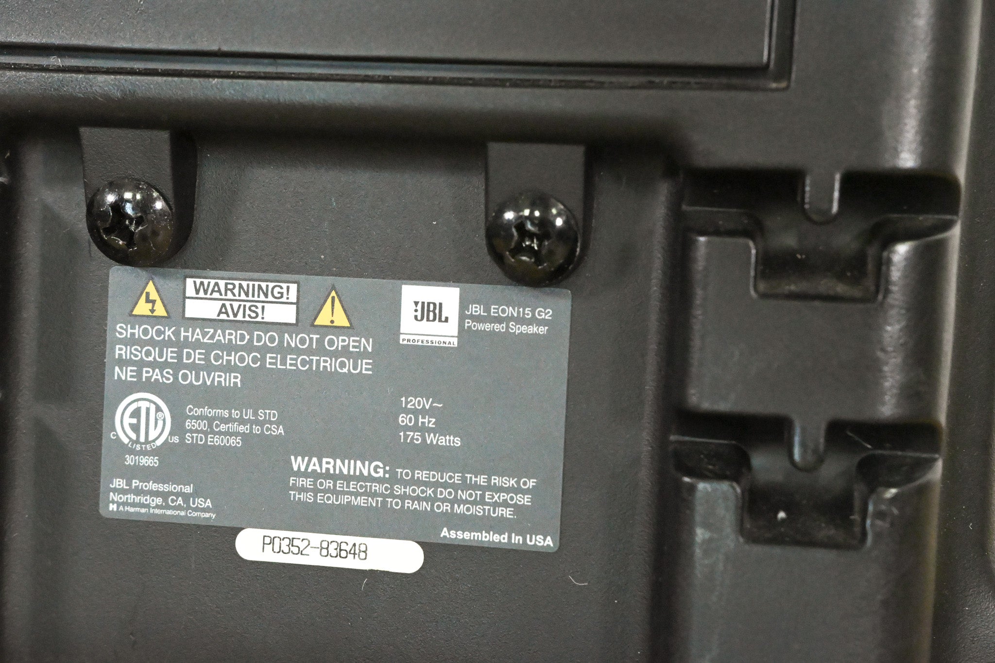 JBL EON15 G2 Two-Way 15-inch Powered Speaker