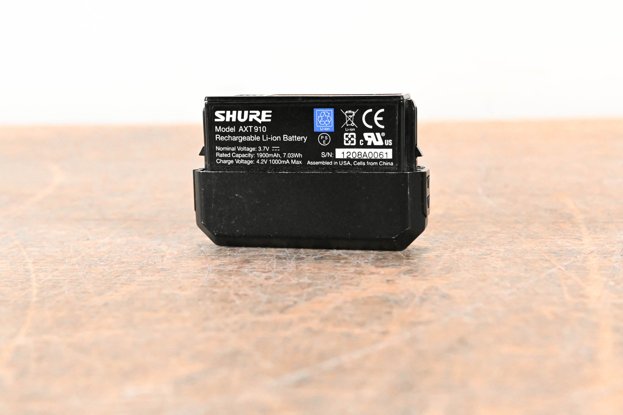 Shure AXT910 Axient Bodypack Rechargeable Battery