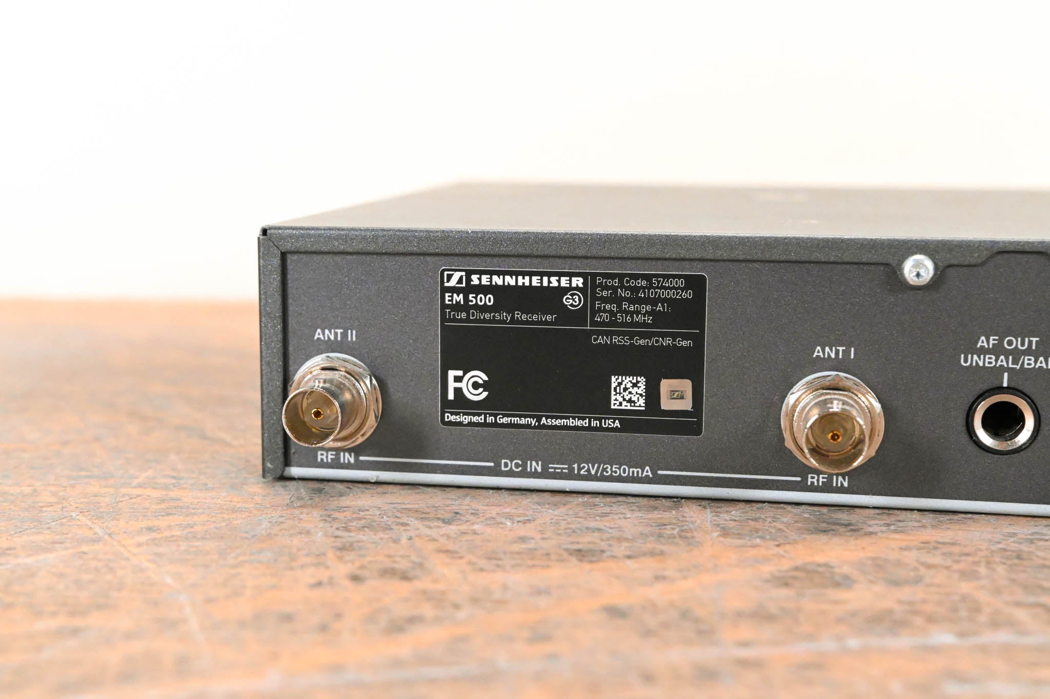 Sennheiser EM 500 G3 Wireless Receiver - 470-516 MHz (NO POWER SUPPLY)