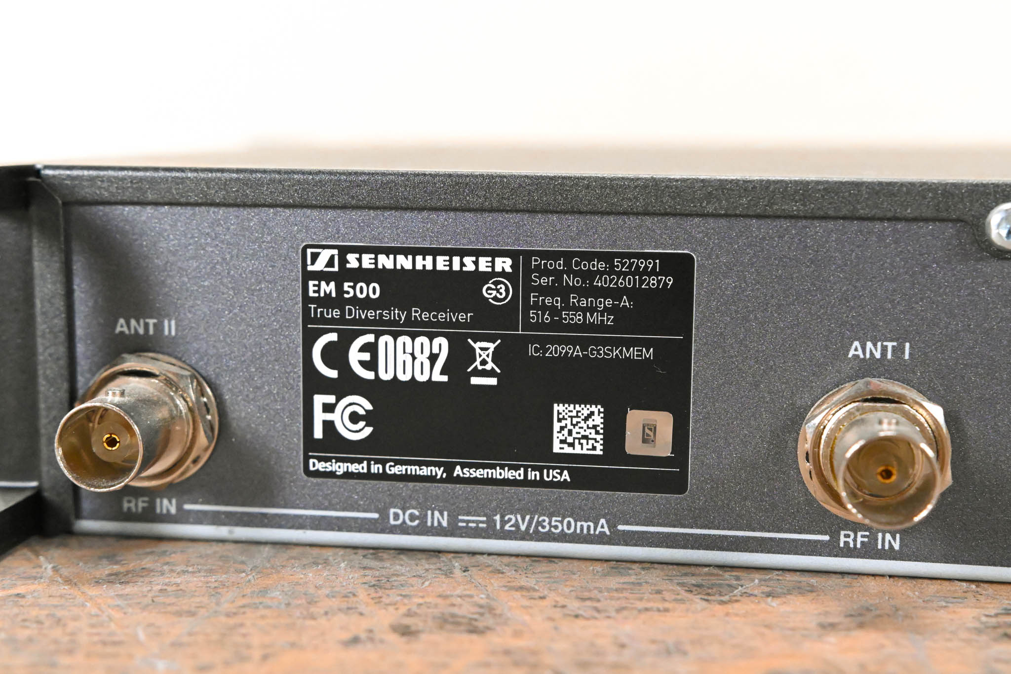 Sennheiser EM 500 G3 Wireless Receiver - 516-558 MHz (NO POWER SUPPLY)