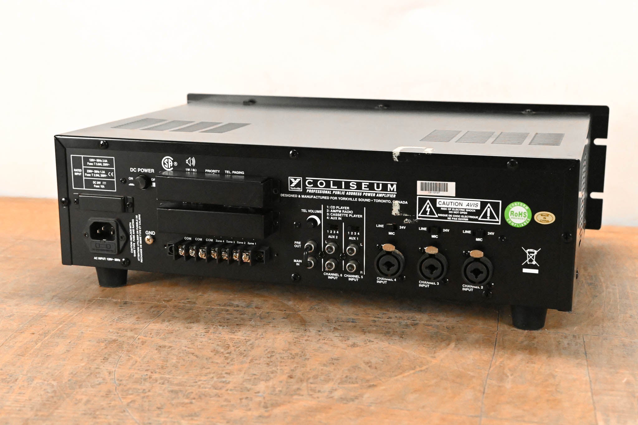 Yorkville Coliseum CA1 70V Installation Amplifier