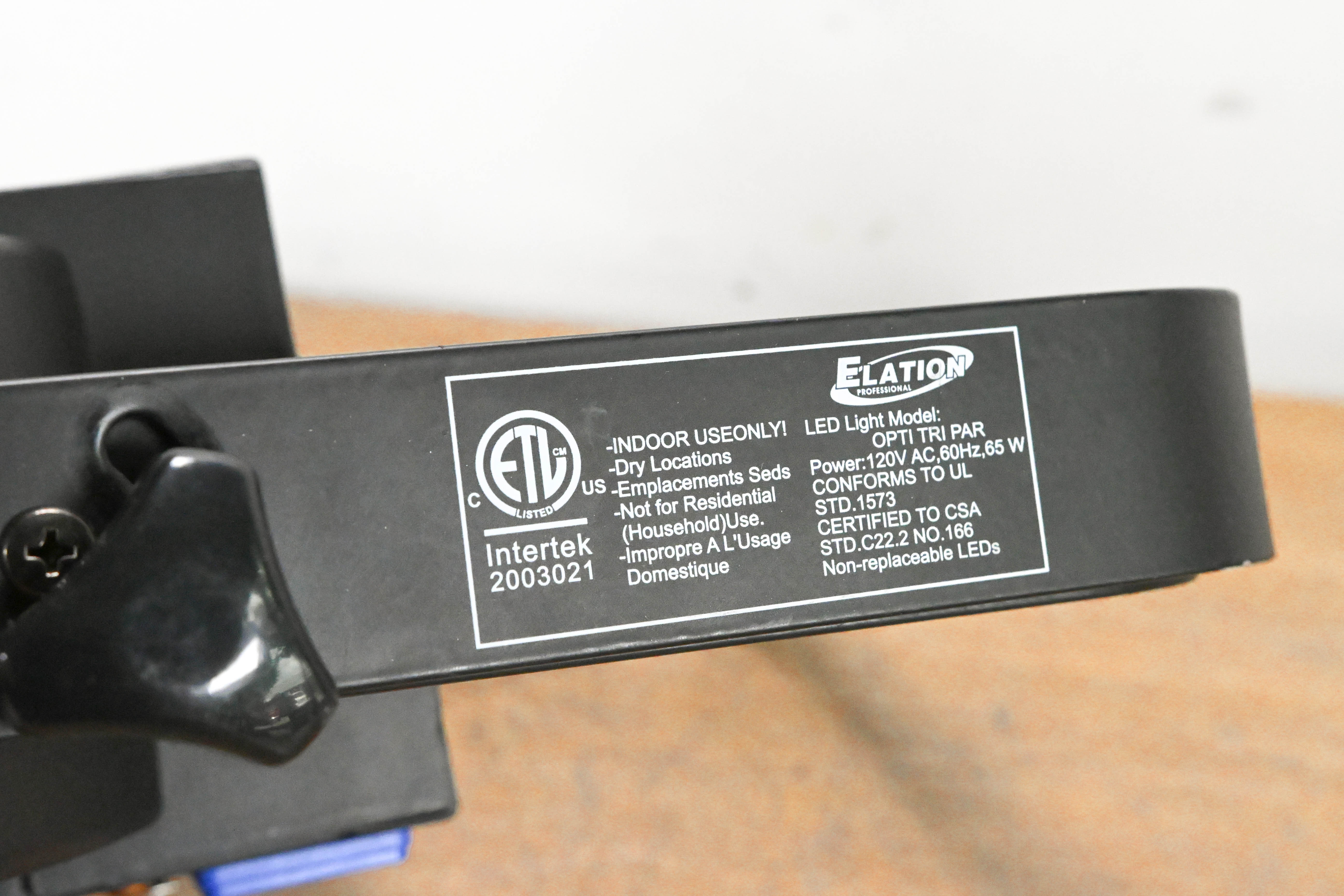 Elation OPTI TRI PAR 18 x 3W Tri Color LED Par