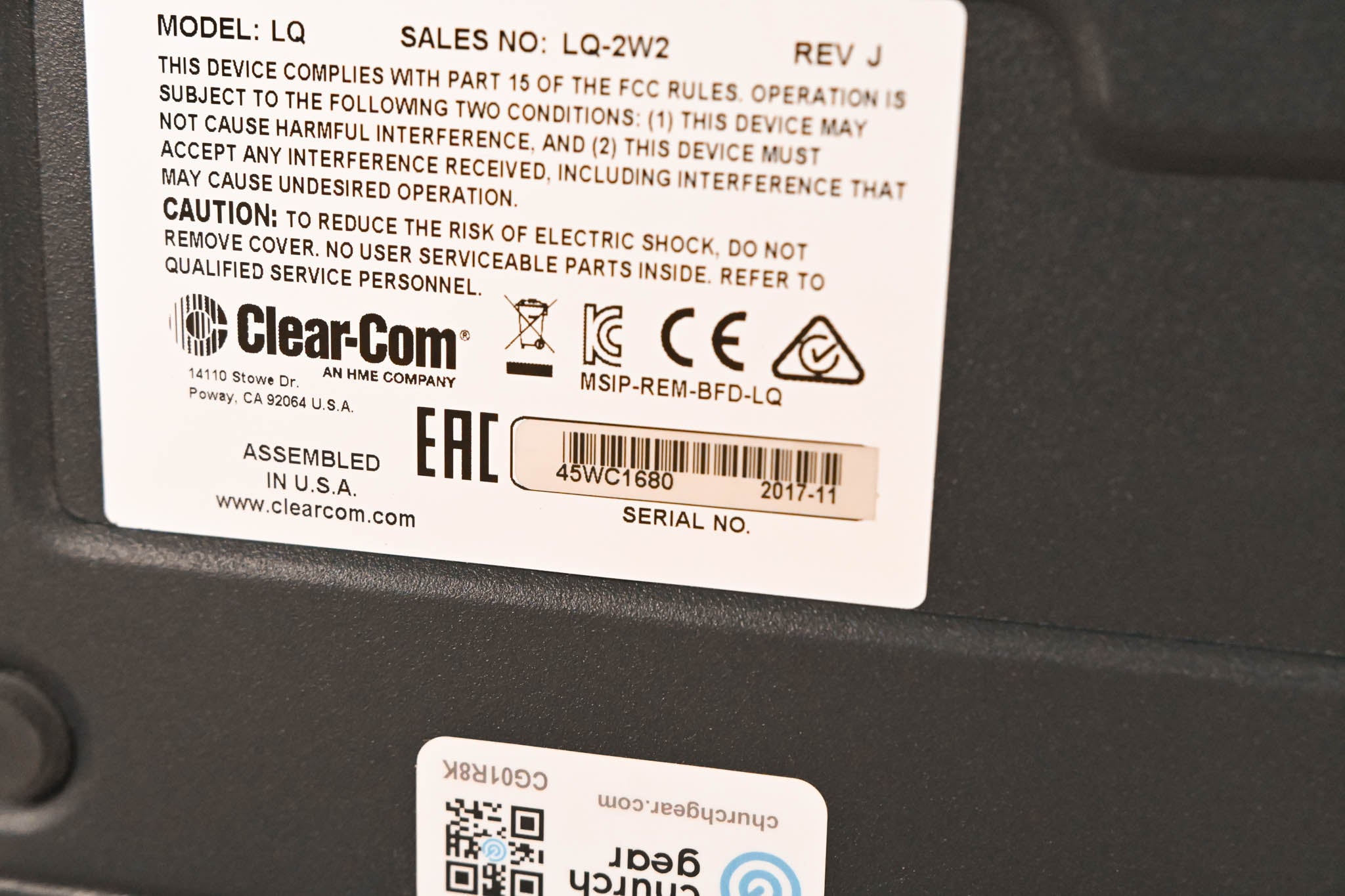 Clear-Com LQ-2W2 Compact 2-Port Partyline IP Interface (NO POWER SUPPLY)