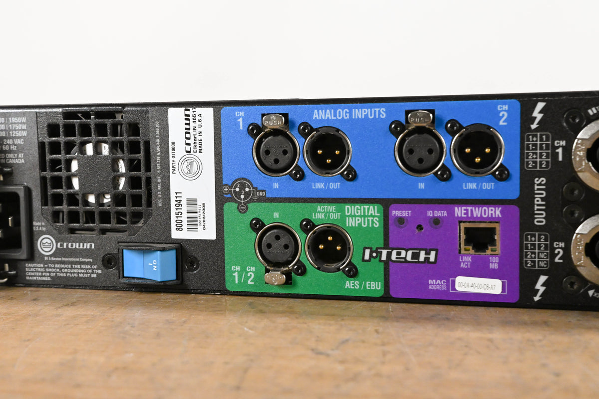 Crown I-Tech 6000 2-Channel Power Amplifier