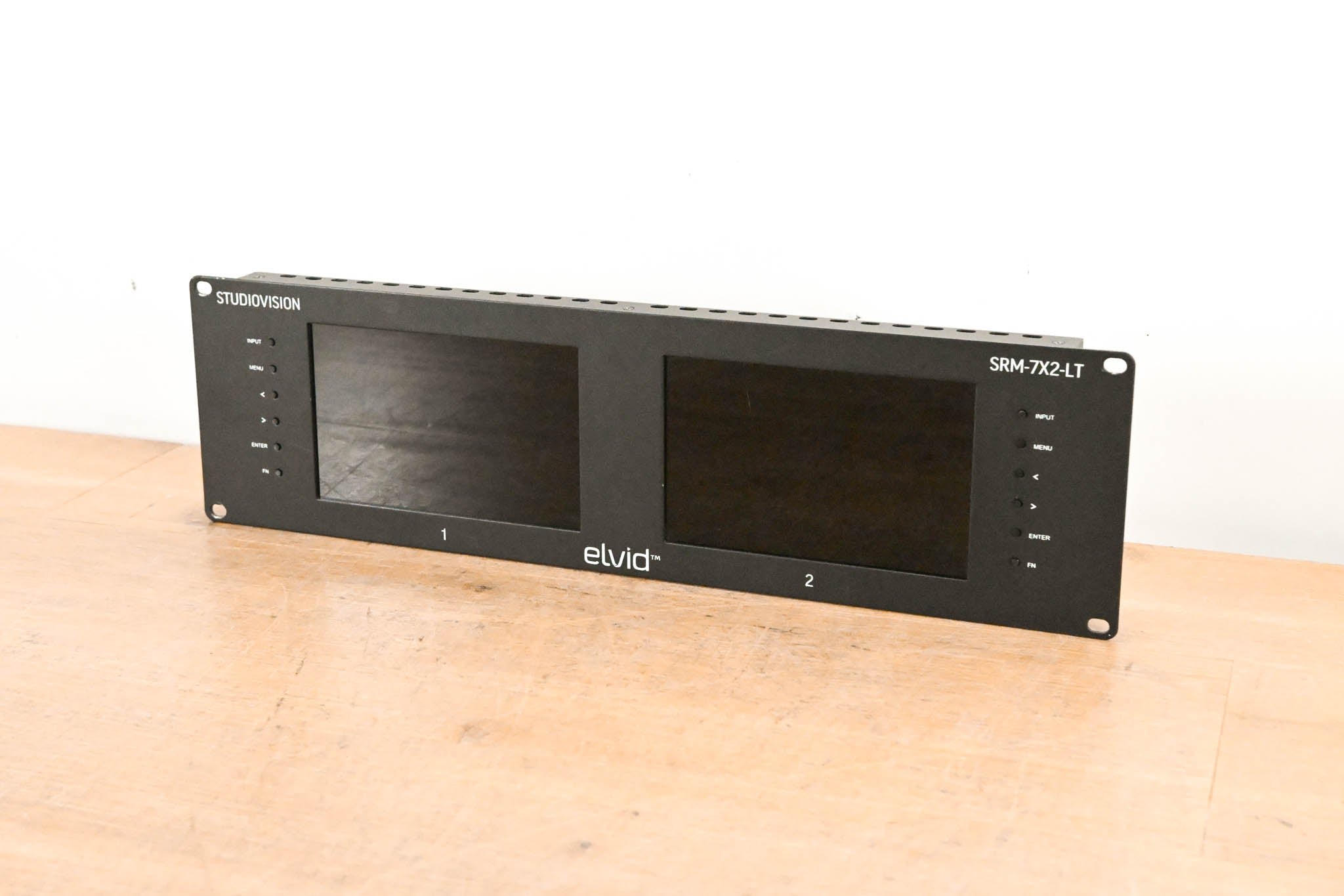 Elvid SRM-7X2-LT StudioVision Dual 7" Monitor Rackmount NO POWER SUPPLY