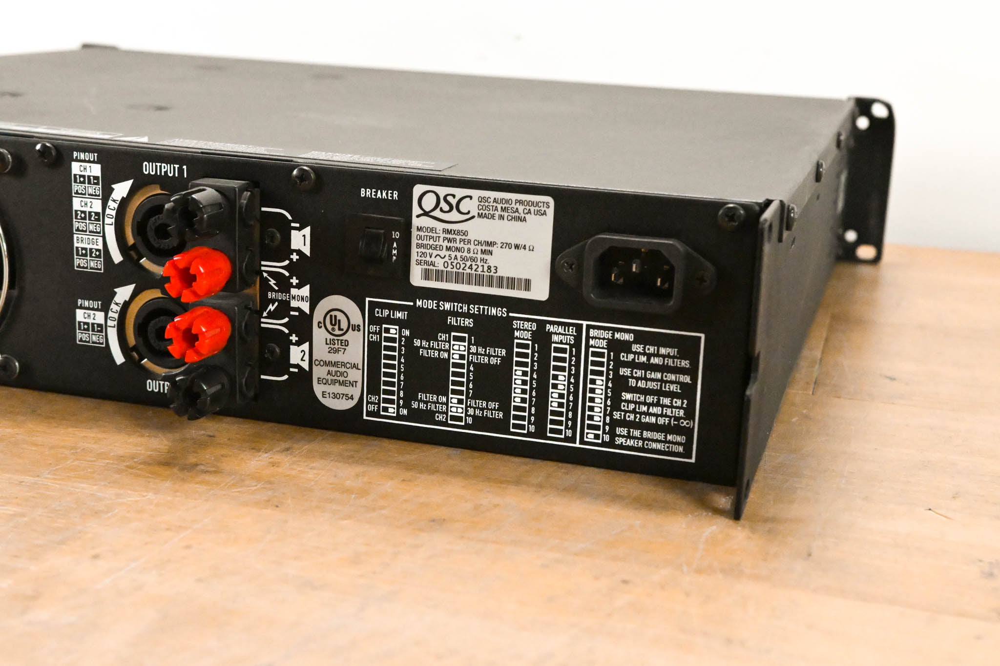 QSC RMX850 2-Channel Power Amplifier