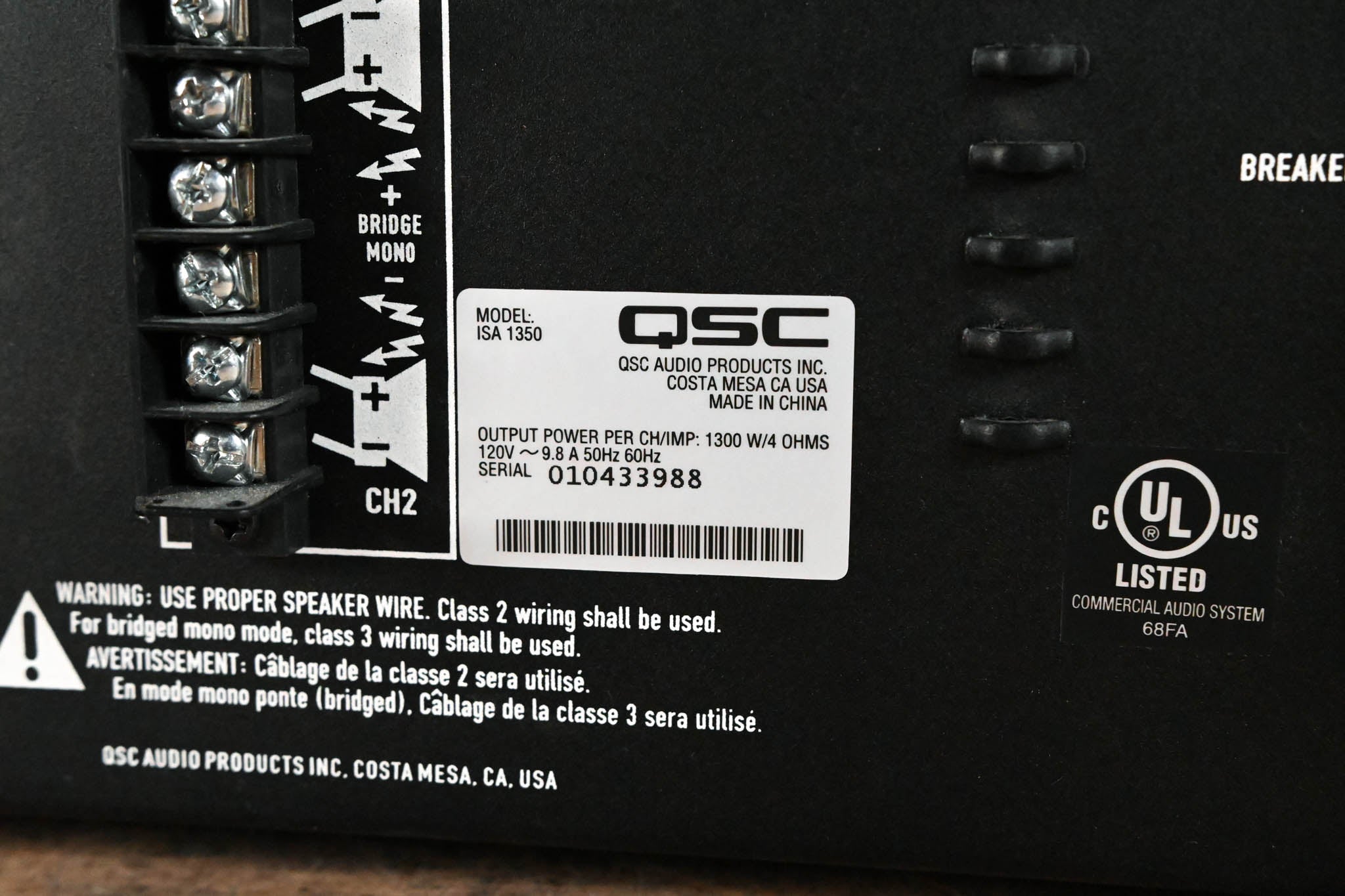 QSC ISA1350 2-Channel Power Amplifier