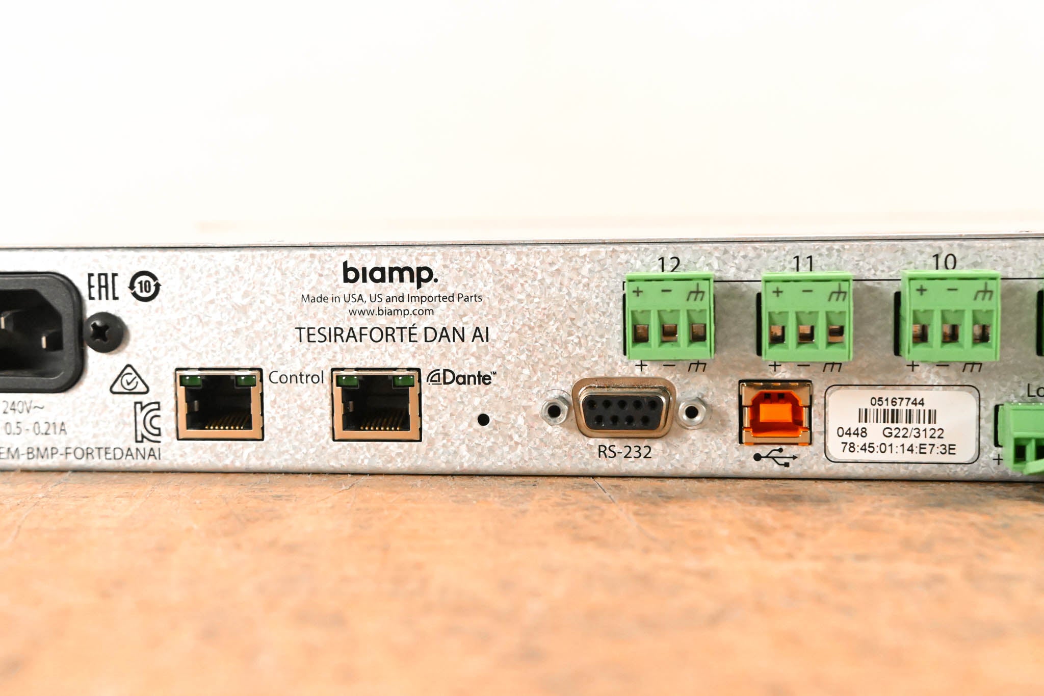 Biamp TesiraFORTÉ DAN AI Fixed I/O DSP