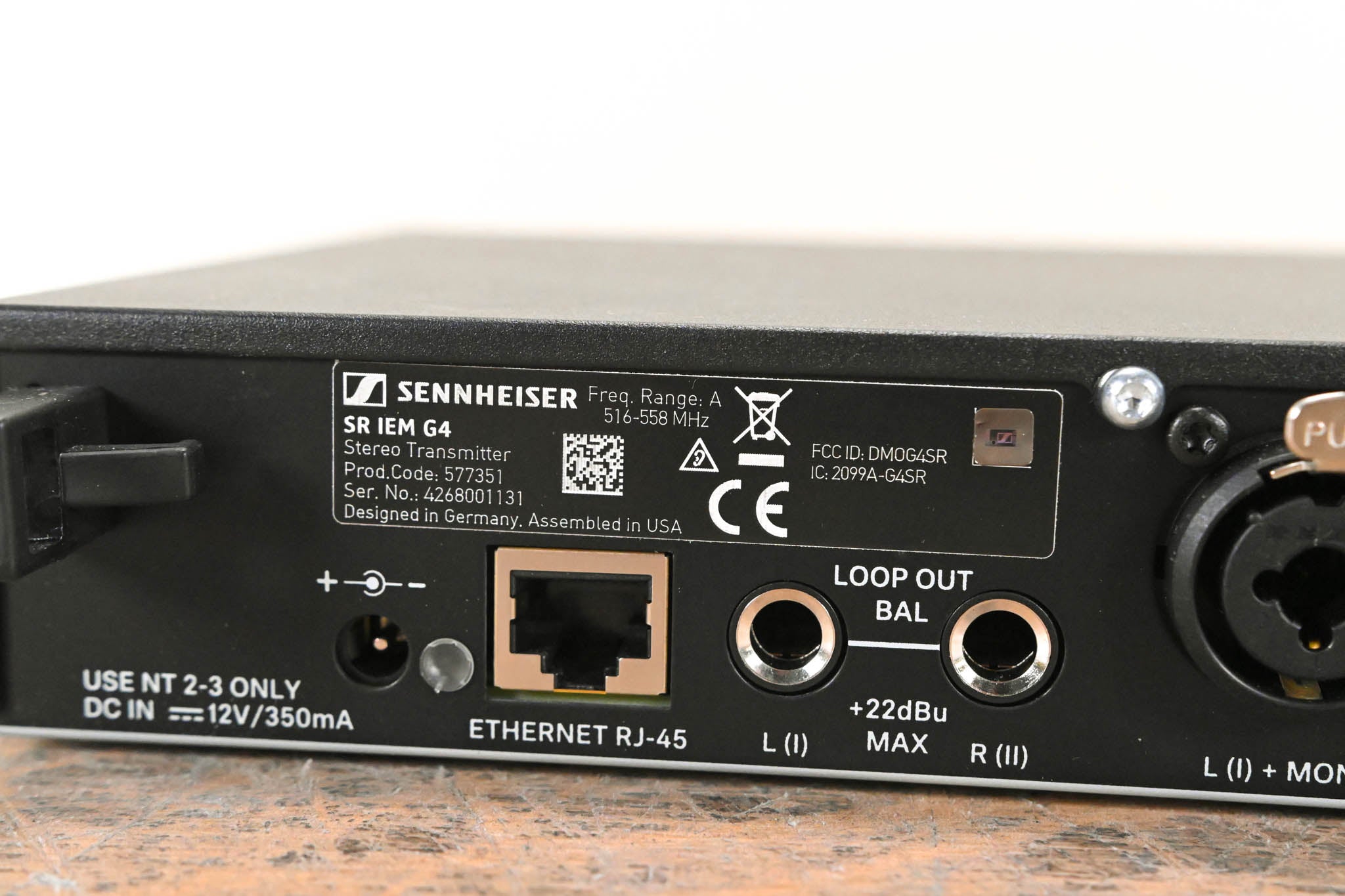 Sennheiser SR IEM G4 Wireless IEM Transmitter 516-558MHz NO POWER SUPPLY