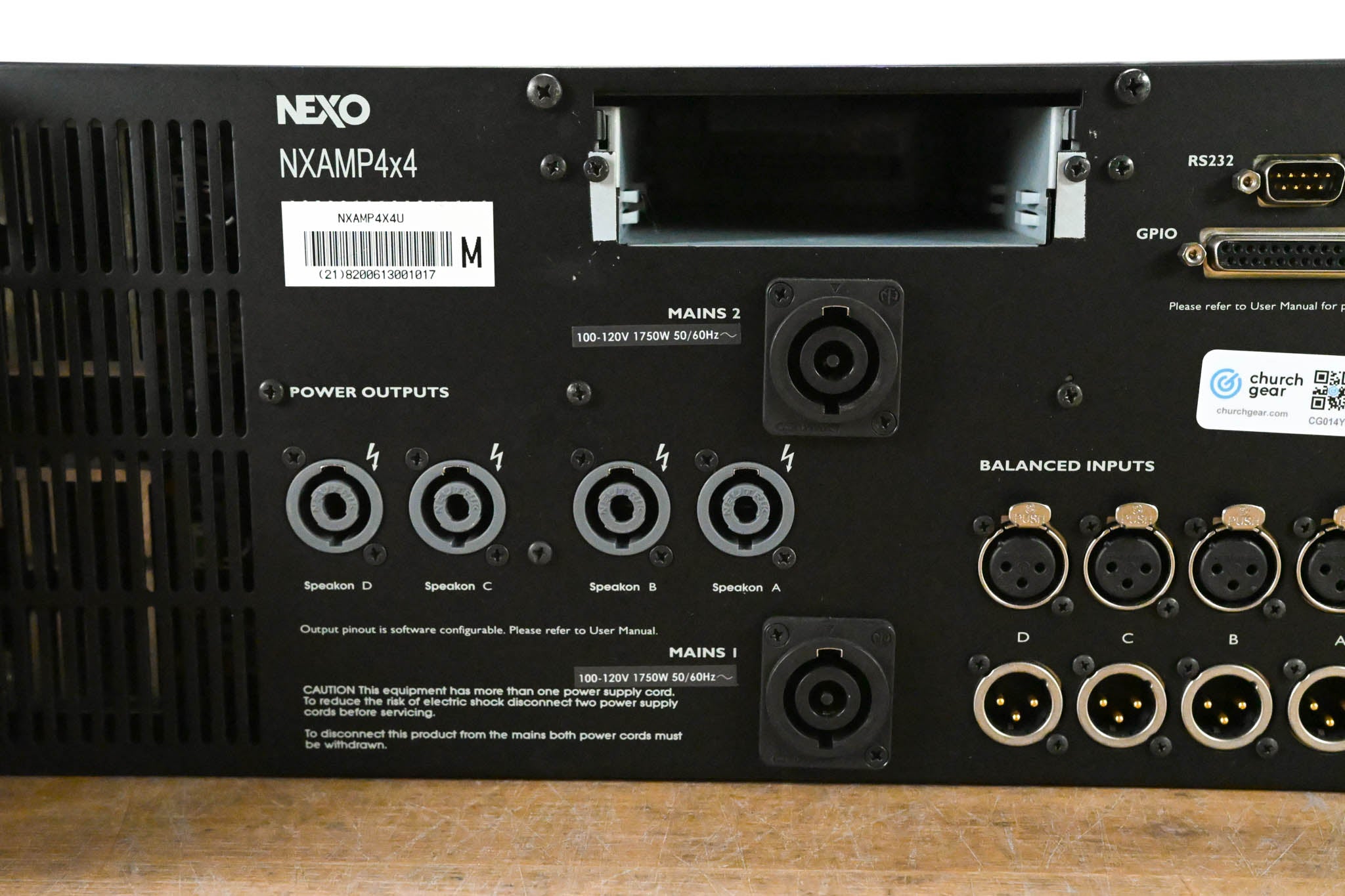 NEXO NXAMP4x4 4-Channel Power Amplifier and Loudspeaker Controller