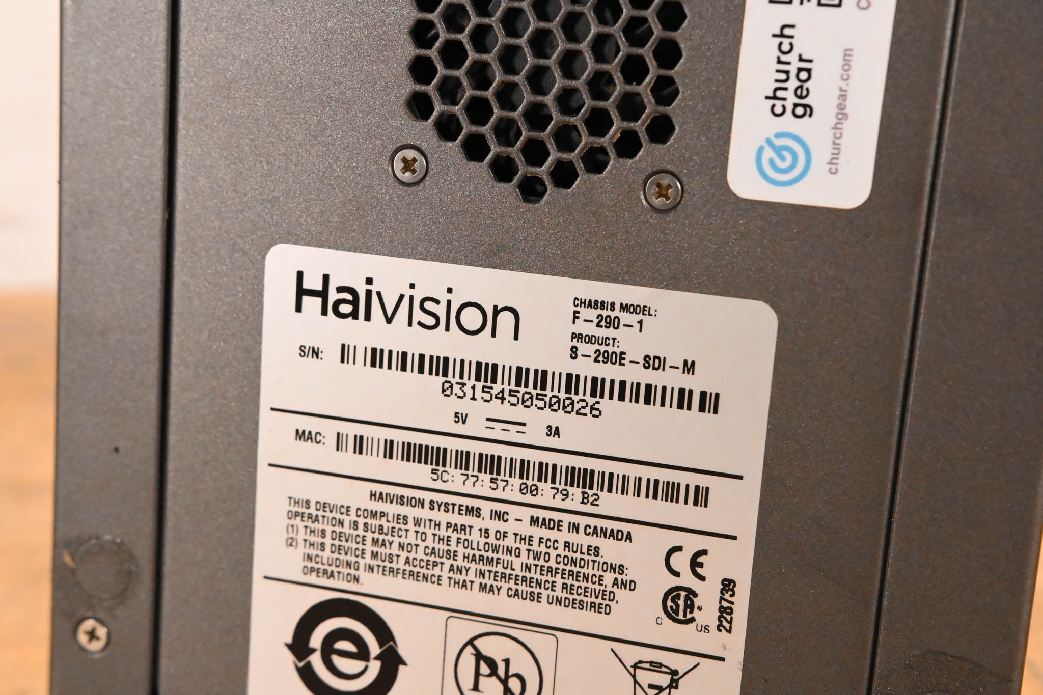 HaiVision S-290E-SDI-M Makito SDI Encoder Appliance (NO POWER SUPPLY)