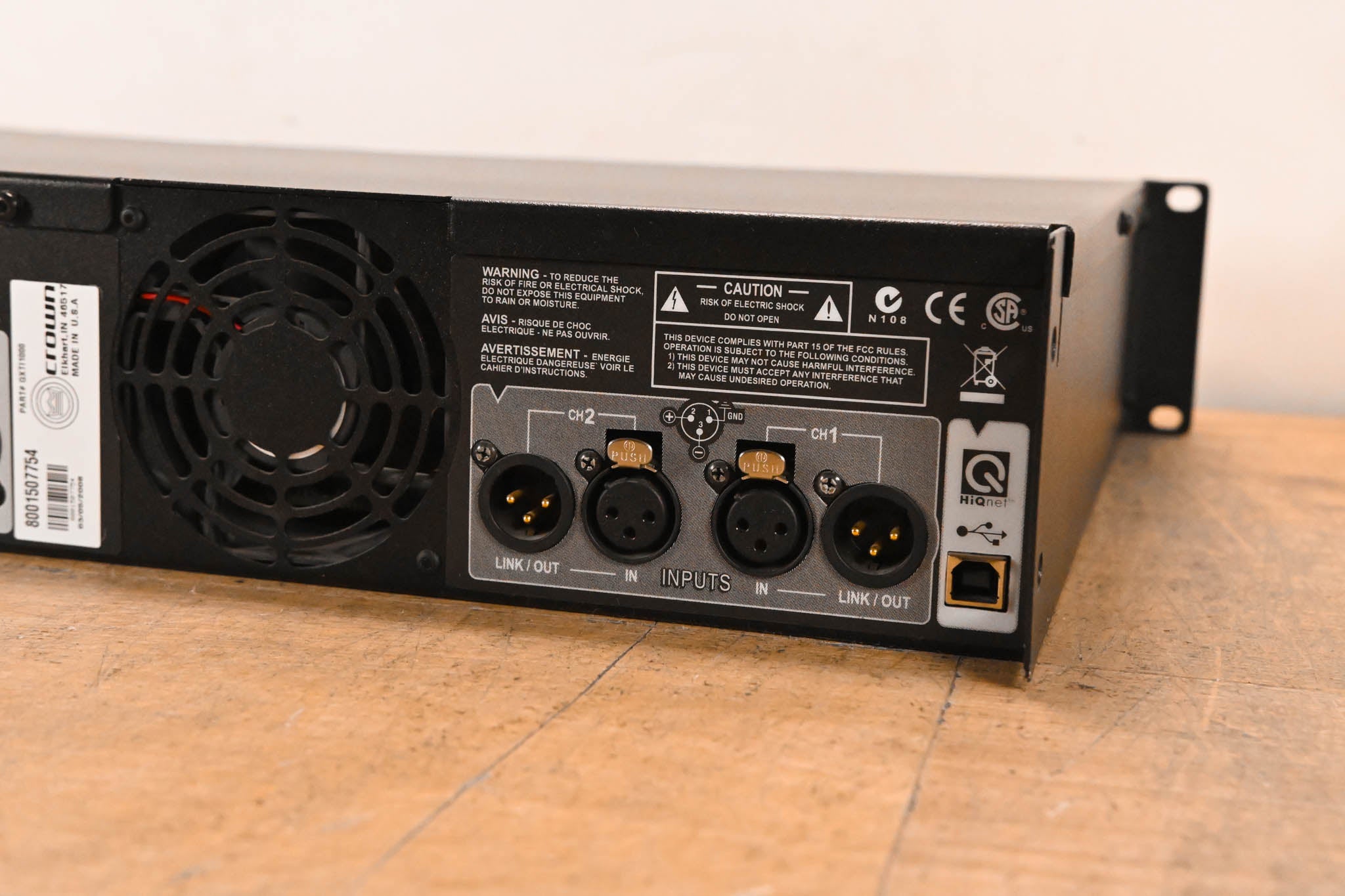 Crown XTi 1000 Stereo Power Amplifier with DSP