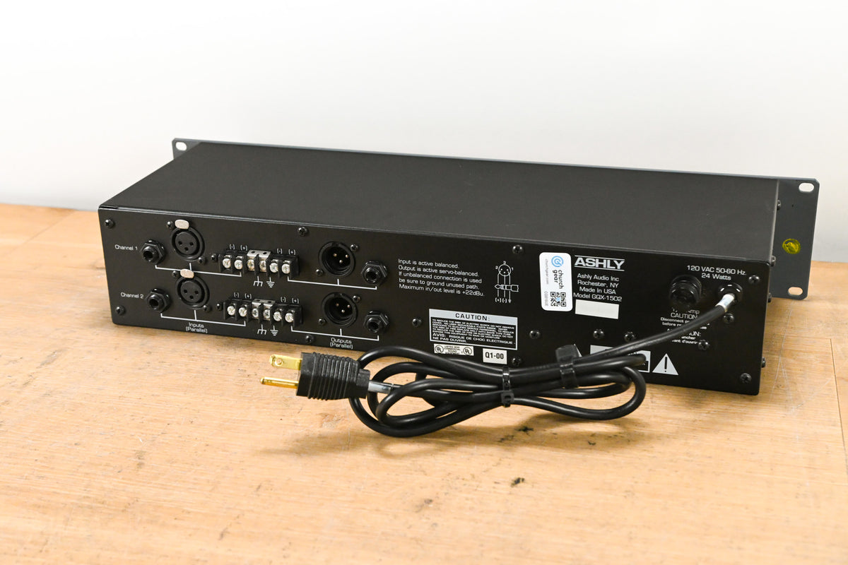 Ashly GQX-1502 Dual-Channel 15-Band Graphic Equalizer