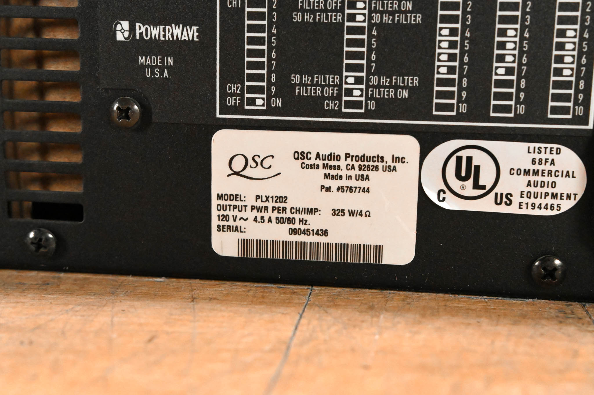 QSC PLX1202 2-Channel Power Amplifier