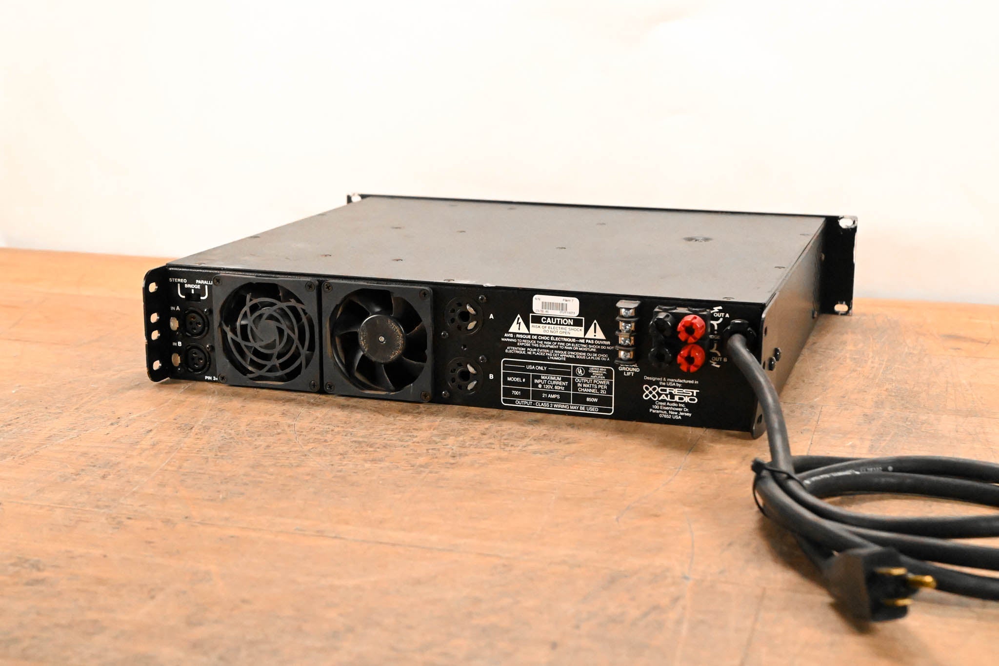 Crest Audio 7001 2-Channel Power Amplifier