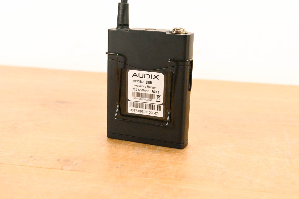 Audix R42 Dual Wireless Receiver w/ one B60 Bodypack - A Band (NO PSU)