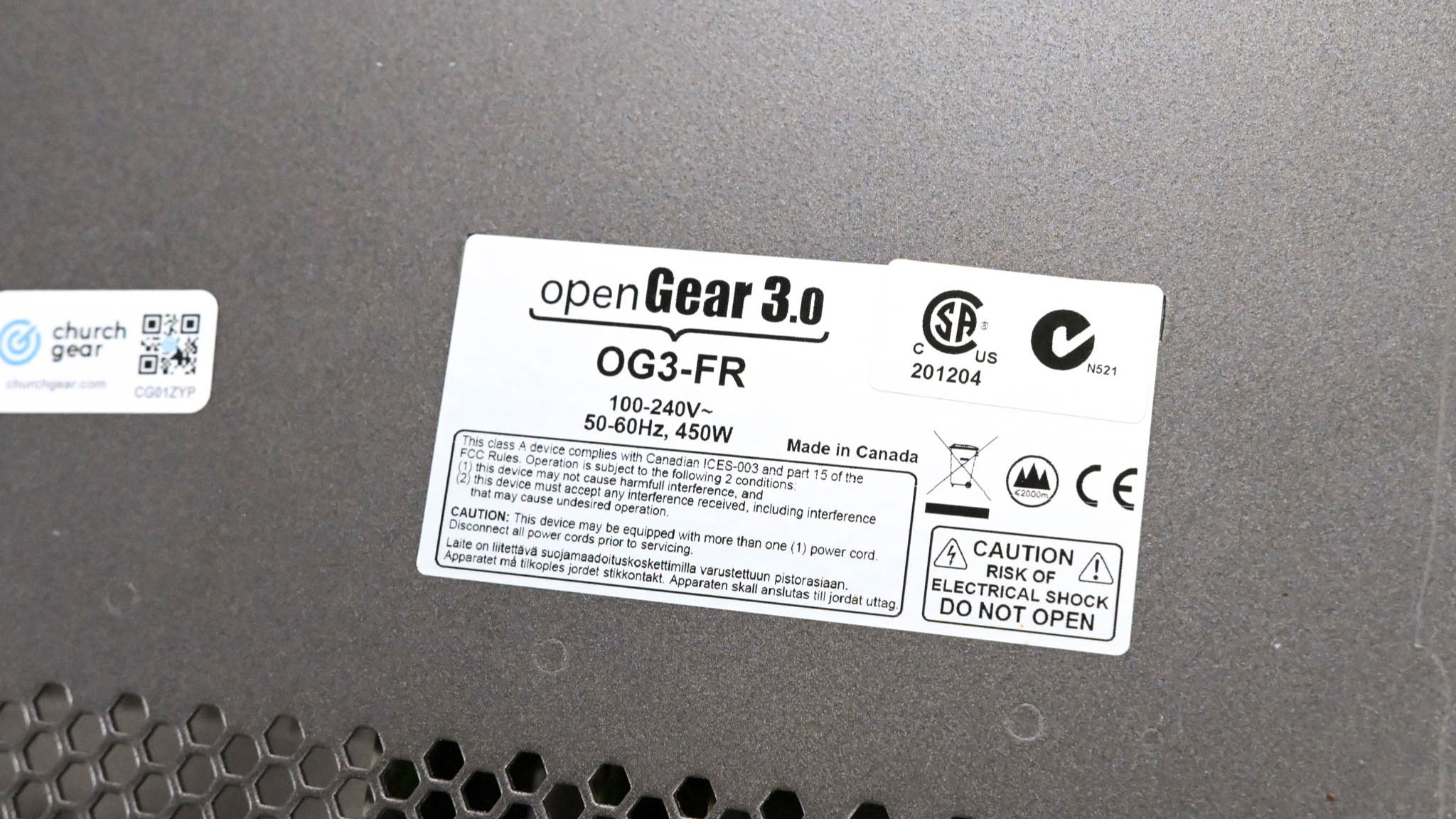 Ross OG3-FR 20-Slot openGear 3.0 Frame with Cards